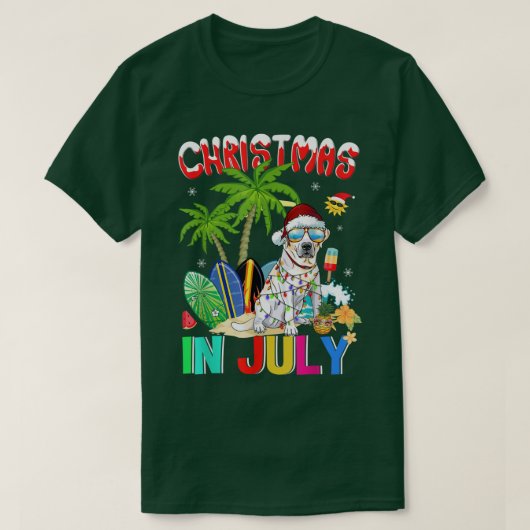 Labrador Retriever in Santa Hat Sunbril Christm T-shirt (Design voorkant)