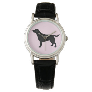 Labrador Retriever in Silhouette Horloge