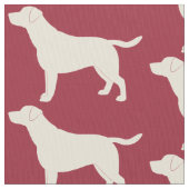 Labrador Retriever in Silhouette Stof (Close Up)