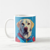 Labrador retriever in trainingspak koffie mok (Links)