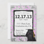 Labrador Retriever Invitation sjabloon Kaart (Achterkant)