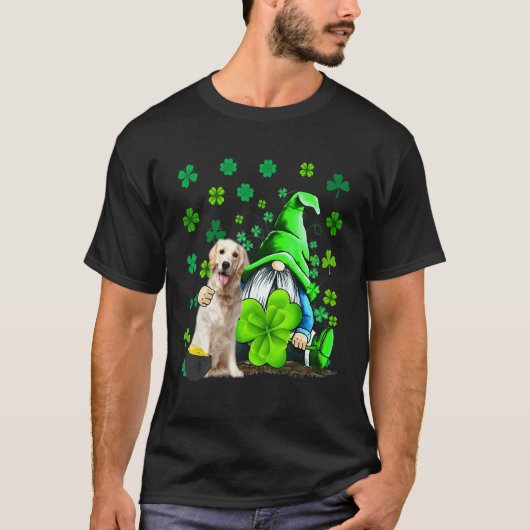 Labrador Retriever  Kabouter C Klaver Sint Patrick T-shirt (Voorkant)