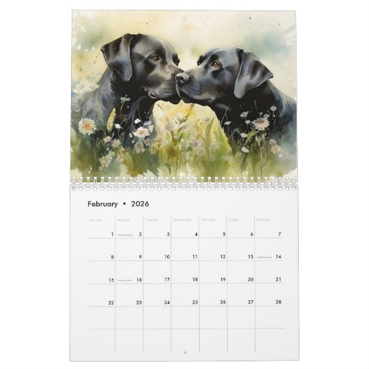 Labrador Retriever Kalender, elk jaar Kalender (Feb 2026)