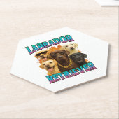 Labrador Retriever Kartonnen Onderzetters (Schuin)