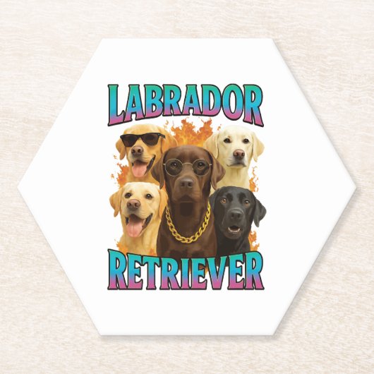 Labrador Retriever Kartonnen Onderzetters (Voorkant)