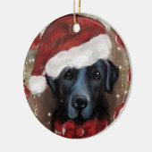 Labrador Retriever Keramisch Ornament (Links)