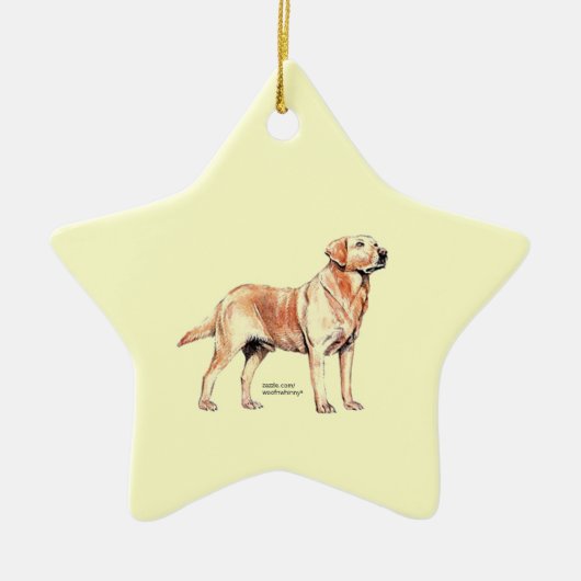 Labrador Retriever Keramisch Ornament (Voorkant)