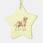 Labrador Retriever Keramisch Ornament (Links)