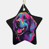 Labrador Retriever Keramisch Ornament (Links)