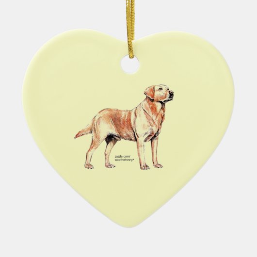 Labrador Retriever Keramisch Ornament (Voorkant)