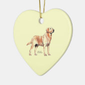Labrador Retriever Keramisch Ornament (Links)