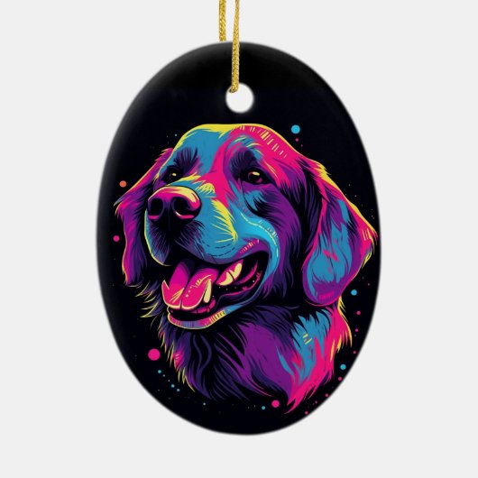 Labrador Retriever Keramisch Ornament (Achterkant)