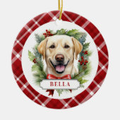 Labrador Retriever Keramische Cirkel Ornament (Voorkant)