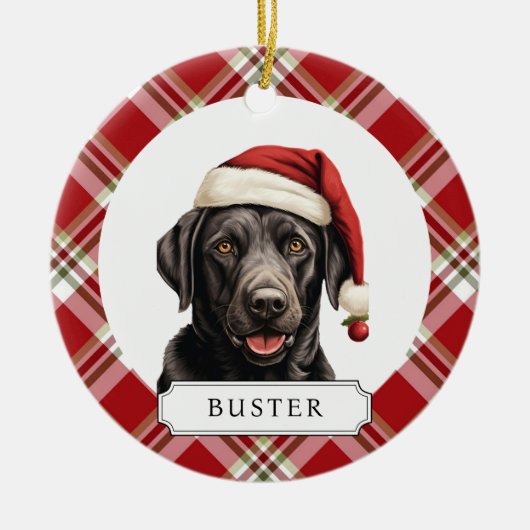 Labrador Retriever Keramische Cirkel Ornament (Voorkant)