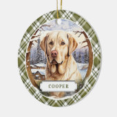 Labrador Retriever Keramische Cirkel Ornament (Links)