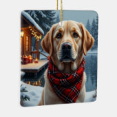Labrador Retriever Kerst Kunst Keramisch Ornament (Rechts)