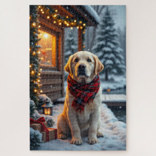 Labrador Retriever Kerst Kunst Legpuzzel