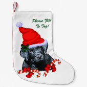 Labrador Retriever kerstary Kleine Kerstsok (Voorkant)