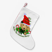Labrador Retriever kerstary Kleine Kerstsok (Voorkant (Hangend))