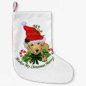 Labrador Retriever kerstary Kleine Kerstsok (Voorkant)