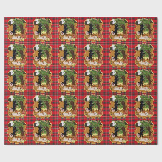 Labrador Retriever kerstboom Cadeaupapier (Vlak)