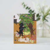 Labrador Retriever kerstboom Feestdagenkaart (Staand voorkant)