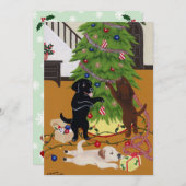 Labrador Retriever kerstboom Kaart (Voorkant / Achterkant)
