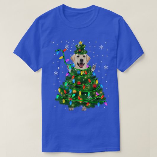 Labrador Retriever kerstboom - kerstlampdoek T-shirt (Design voorkant)