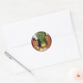 Labrador Retriever kerstboom Ronde Sticker (Envelop)