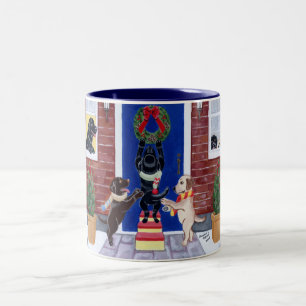 Labrador Retriever kerstboom Tweekleurige Koffiemok