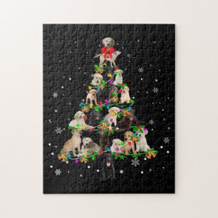 Labrador Retriever kerstboom X mas Legpuzzel