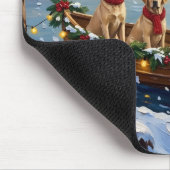 Labrador Retriever Kerstboot Vakantie Muismat (Hoek)