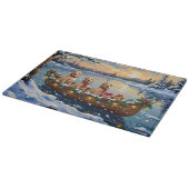 Labrador Retriever Kerstboot Vakantie Snijplank (Hoek)