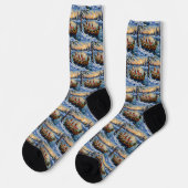 Labrador Retriever Kerstboot Vakantie Sokken (Links)