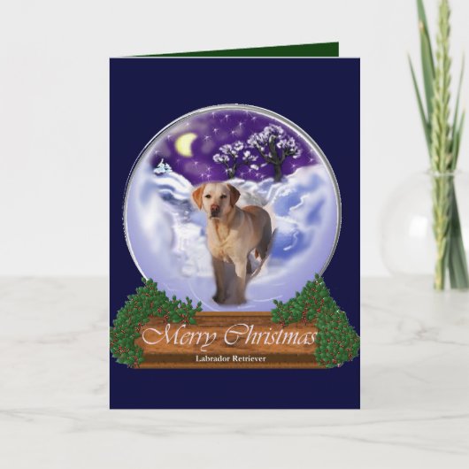 Labrador Retriever kerstcadeaus Feestdagen Kaart (Voorkant)