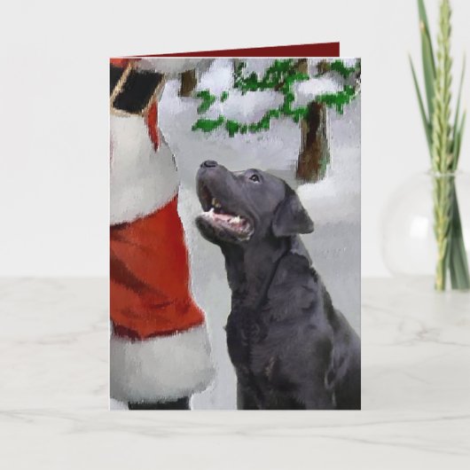 Labrador Retriever kerstcadeaus Feestdagen Kaart (Voorkant)