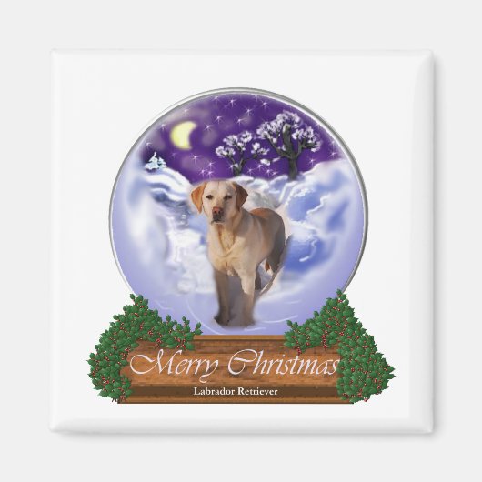 Labrador Retriever Kerstcadeaus Magneet (Voorkant)
