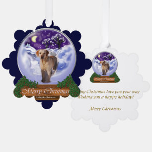 Labrador Retriever kerstcadeaus Ornament Kaart
