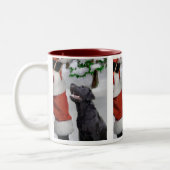 Labrador Retriever kerstcadeaus Tweekleurige Koffiemok (Links)