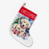 Labrador retriever kerstcadeaus voor honden kleine kerstsok (Voorkant (Hangend))