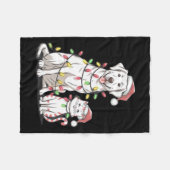 Labrador Retriever Kerstfeest Hond Kat Liefhebber Fleece Deken (Voorkant (Horizontaal))