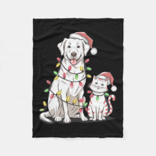 Labrador Retriever Kerstfeest Hond Kat Liefhebber Fleece Deken