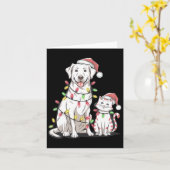 Labrador Retriever Kerstfeest Hond Kat Liefhebber Kaart (Gele Bloem)