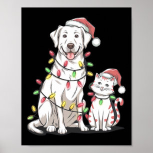 Labrador Retriever Kerstfeest Hond Kat Liefhebber Poster