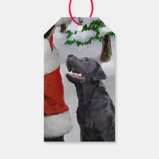 Labrador Retriever Kerstgeloof Cadeaulabel (Achterkant)