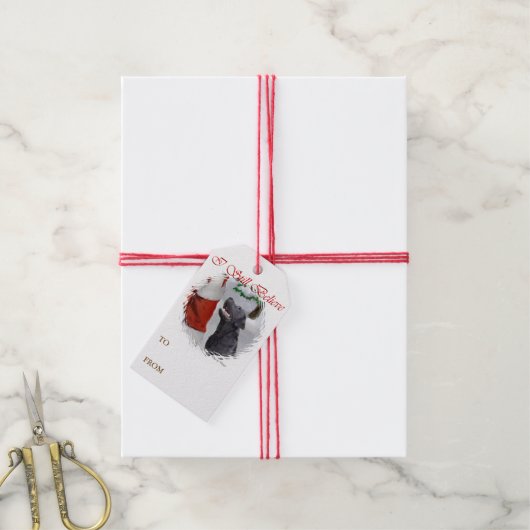 Labrador Retriever Kerstgeloof Cadeaulabel (Met Touw)