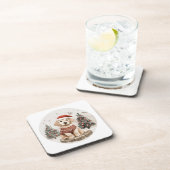 Labrador Retriever Kersthond Bier Onderzetter (Rechterzijde)