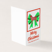 Labrador Retriever, kersthond en Label met blauw c Kaart (Buitenkant)