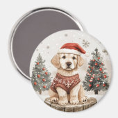 Labrador Retriever Kersthond Magneet (Voorkant / Achterkant)