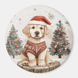 Labrador Retriever Kersthond Magneet